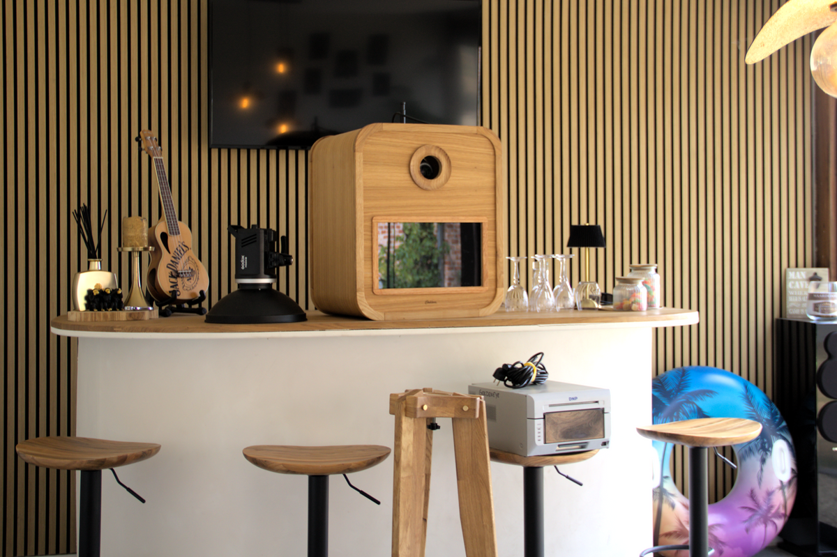 An Oaklenz photobooth in the workshop